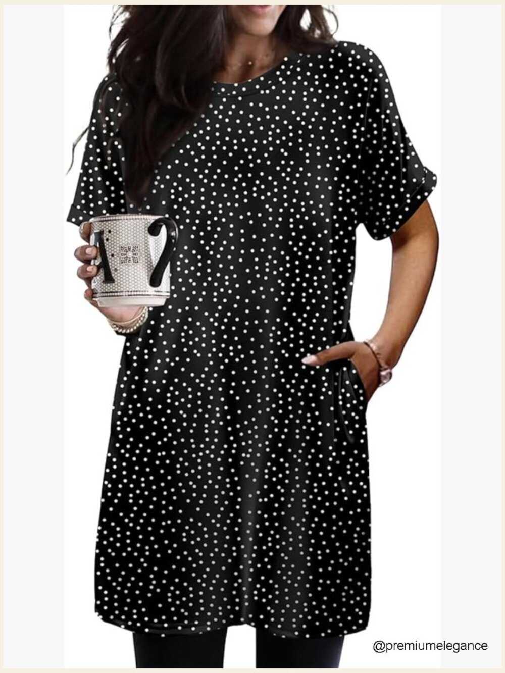 Short Sleeve Tunic Tops for Leggings with Pockets Loose Fit 3XL